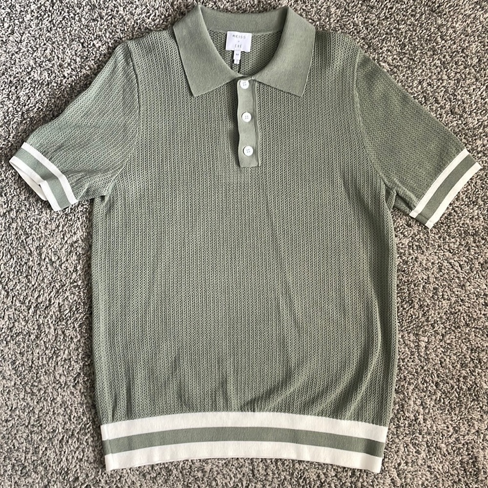 Reiss x Che Open Knit Polo